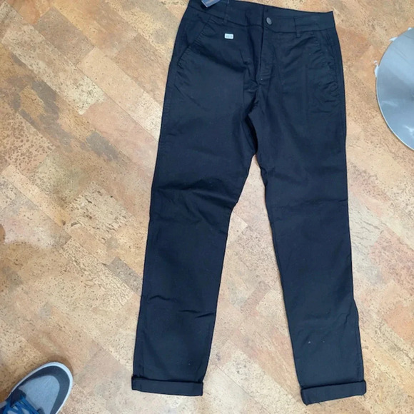 NEW Pendleton High Waisted Chino Pants Classic Slim Straight Leg Black Womens